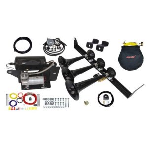 Ford F-150 Onboard Air System - Kleinn Air Horns - with 150 PSI Compressor and Tire Inflator - `15-`20